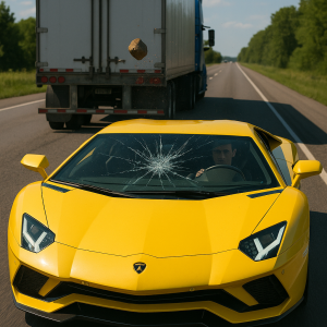 Lamborghini Windshield Crack