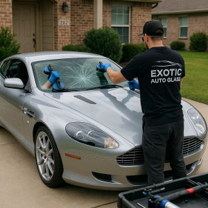 Aston Martin DB9 windshield